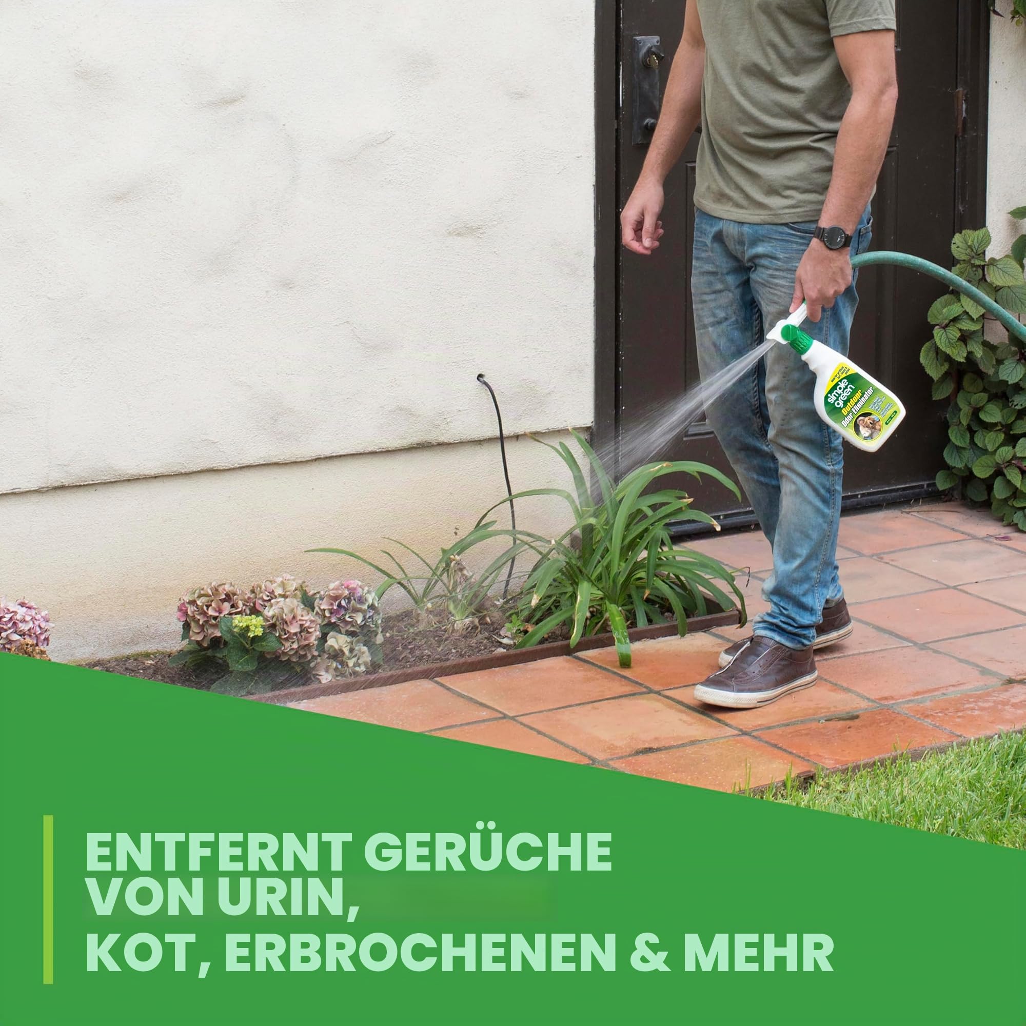 Simple Green Outdoor Geruchsbeseitiger für Haustiere, Hunde, 3,5 l Nachfüllpackung, ideal für Kunstrasen und Terrasse, milchig-weiß