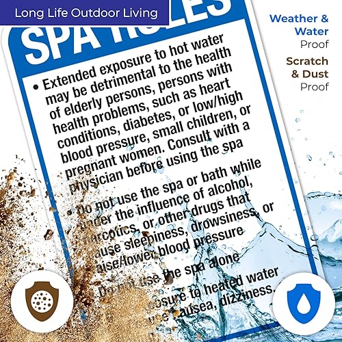 Miniatura 52 de New Mexico Spa Rules Sign, Complies with State of New Mexico Pool Safety Code, 24x30 Inches, 3M EGP Reflective .080 Aluminum, Fade Resistant, Made