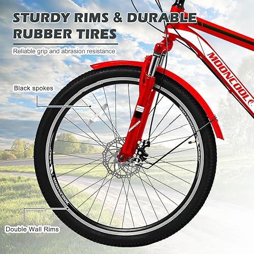 Miniatura 37 de ABORON Triciclo para adultos, bicicleta de 3 ruedas para adultos, triciclo para adultos, llantas de doble pared, triciclo para mujeres y hombres