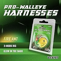 Vista 2 de Vexan Glow Walleye Spinner Rig - Worm & Crawler Harnesses for Live Bait Fishing