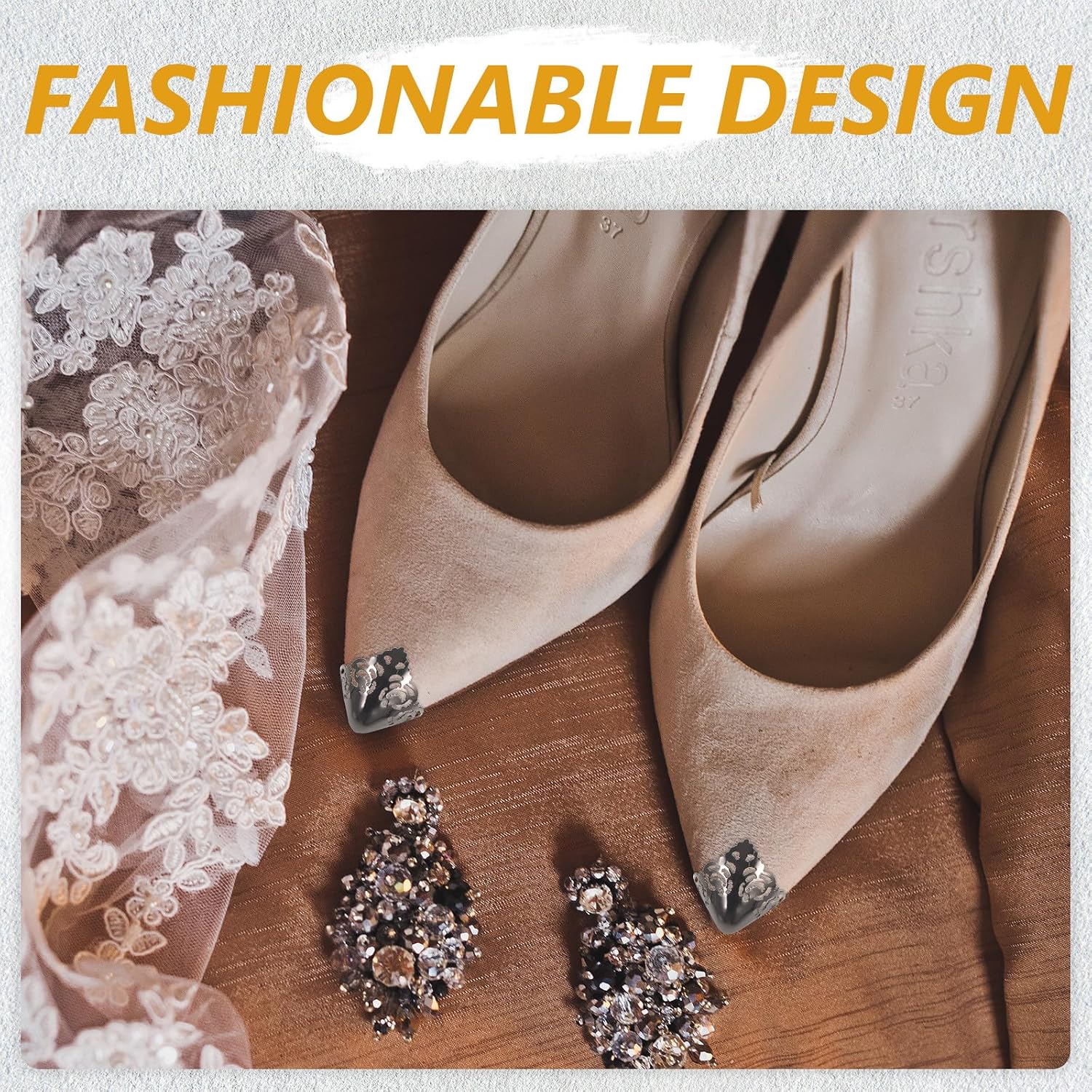 3 Pairs Metal High Heel Toe Caps Pointed Shoe Tip Covers Protective Toe Guards for Women S Elegant High Heels in Assorted Colors