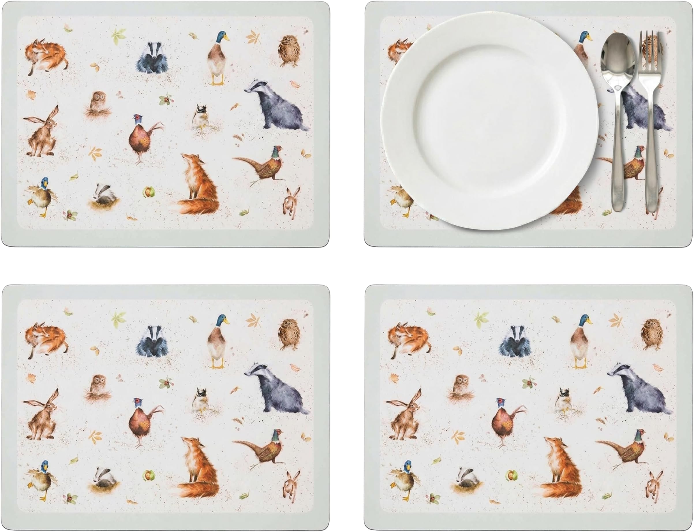 Pimpernel Wrendale Designs Large Placemats, Set of 4