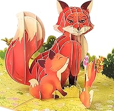 Magic Moments® World's Best Mom Pop Up Card – 3D Mother's Day Pop-Up Card for Mum & Grandma – Adorable Fox Family 3D Greeting Card with Magic Envelope
