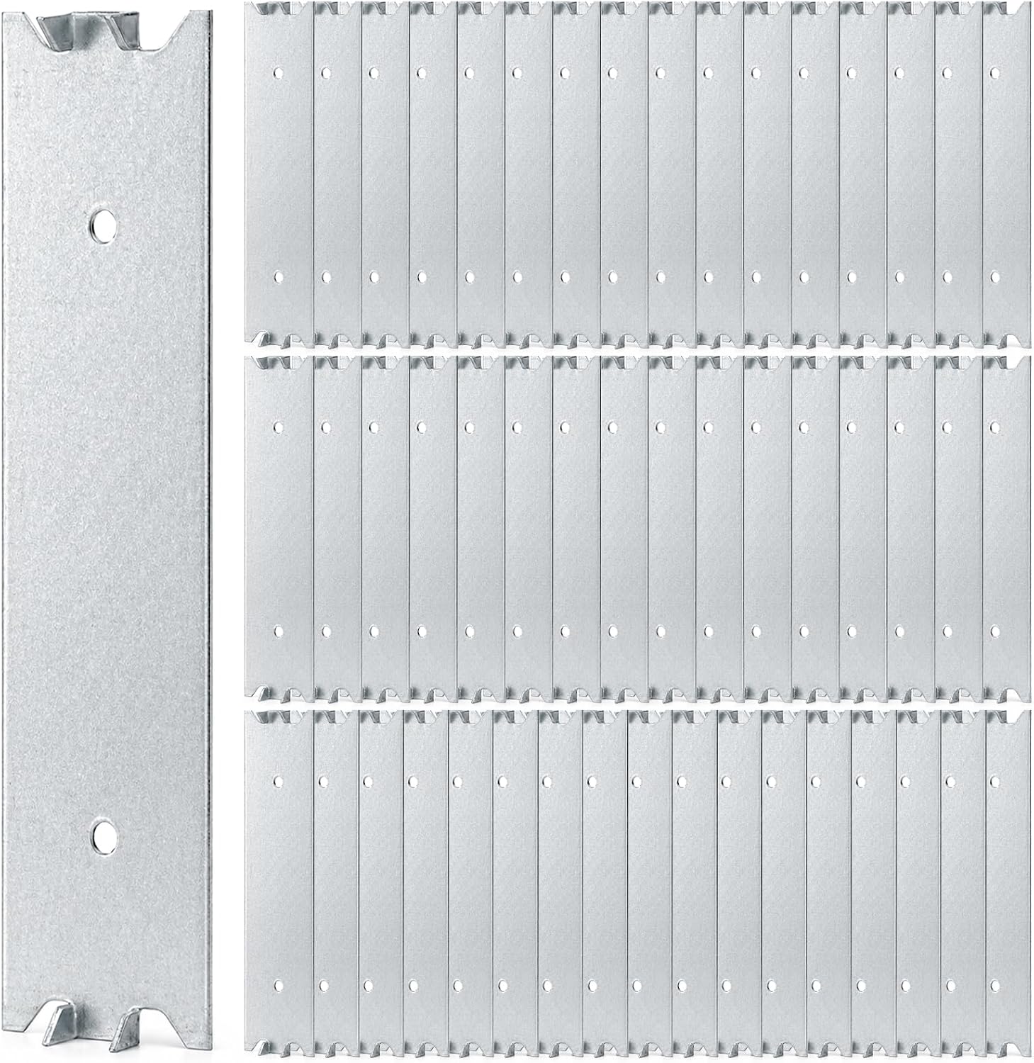 ZAVOOS 50 Pack 1.5 x 6 Inch Nail Plates for Wood Studs | Cable Wire Protector with Sharp Pointed Prongs, Steel Anti-Nail Safety Plate Shield for Plumbing, Wiring Protection