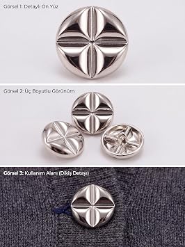Metal D me, G m  Kaplama, 26L 16,5 mm, Ayakl  Yap , H rka ve Ceket i in, 6l  Paket