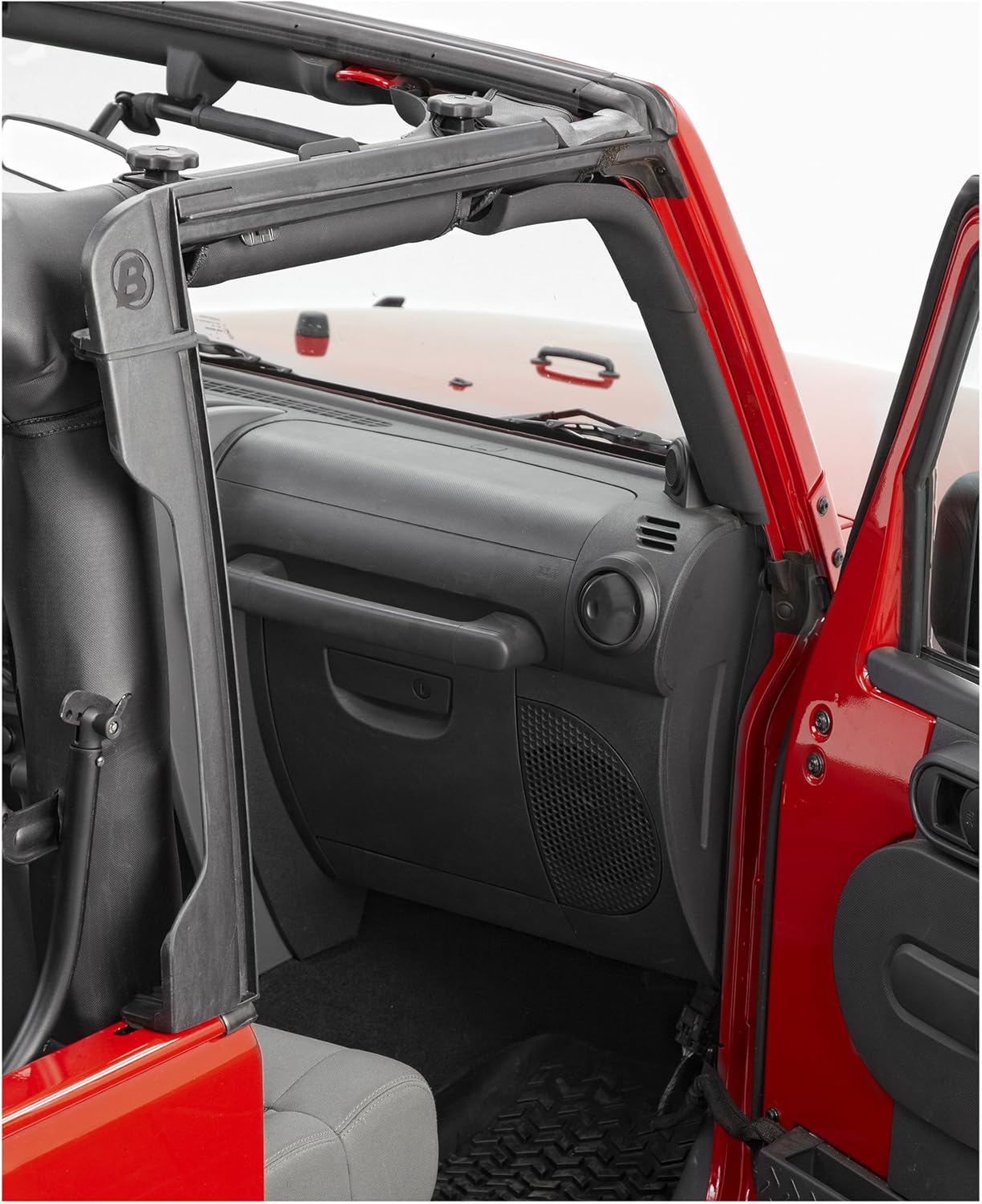 Bestop 5501101 Black Factory Style Door Surround Kit For 2007-2018 Wrangler JK Unlimited (Not Compatible W/ 2007-2009 Factory Hardware)