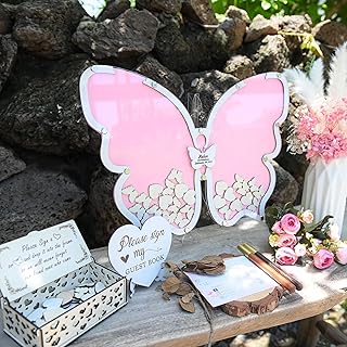 Butterfly Quinceanera Guest Book Alternative Special Gifts for Daughter, Butterfly Sweet 15 GuestBook, Sweet 16 guest book,Mis Quince Anos Guest Book,Baby shower guest book