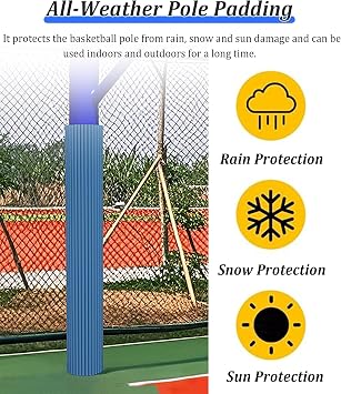Soft Padding to Wrap Around Metal Pole, Self Adhesive Pipe/Basketball Post Pad Wrap Around, Column Cushion Cover for Basement/Garage(Gray)