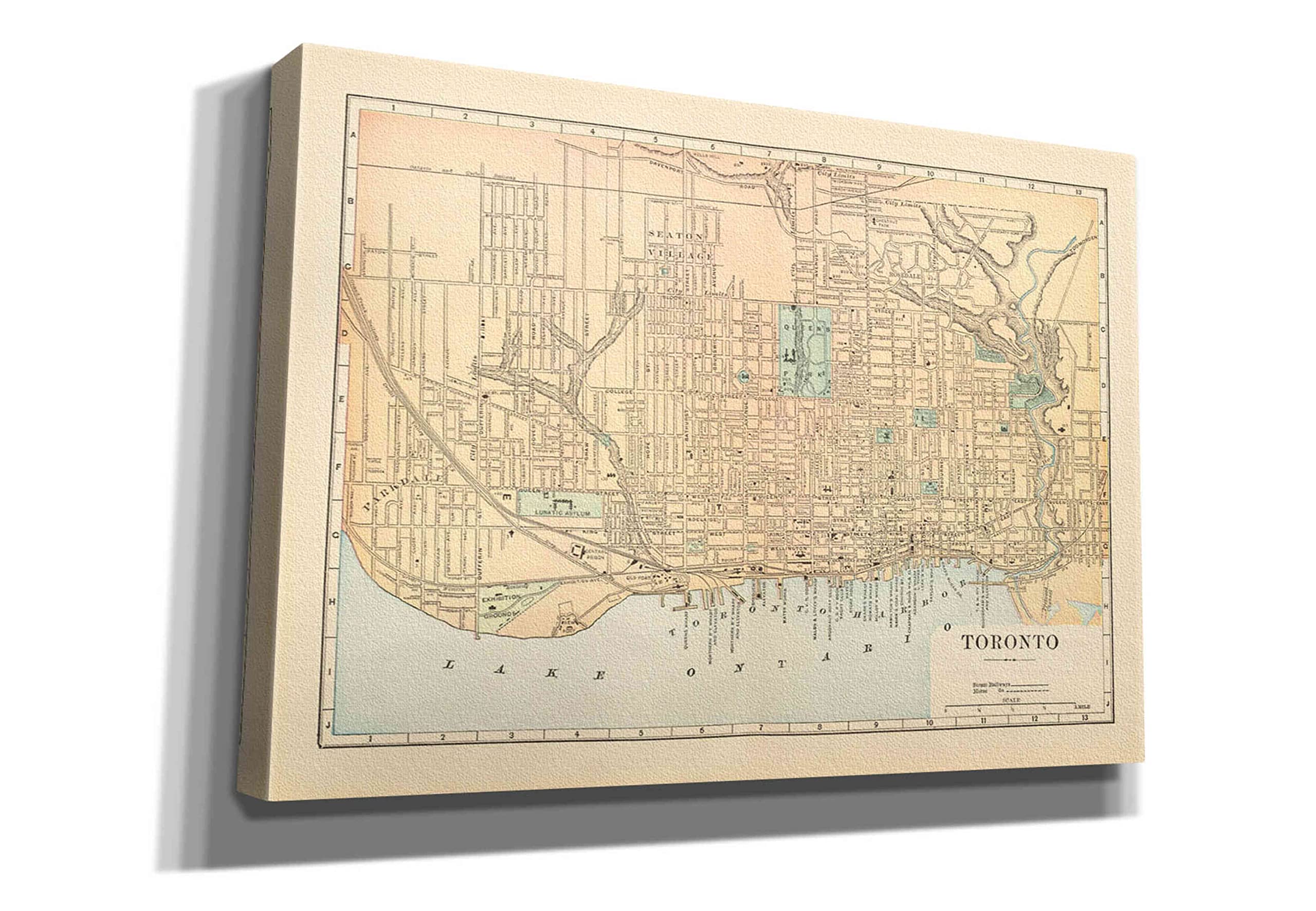 Epic Graffiti 'Map of Toronto' by Wild Apple Portfolio, Canvas Wall Art, 26