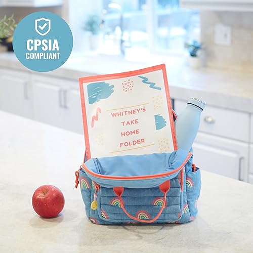 Miniatura 6 de ECR4Kids Carpeta de comunicación para padres y profesores de 2 bolsillos, carpeta de plástico flexible resistente a desgarros con bolsillos, papel