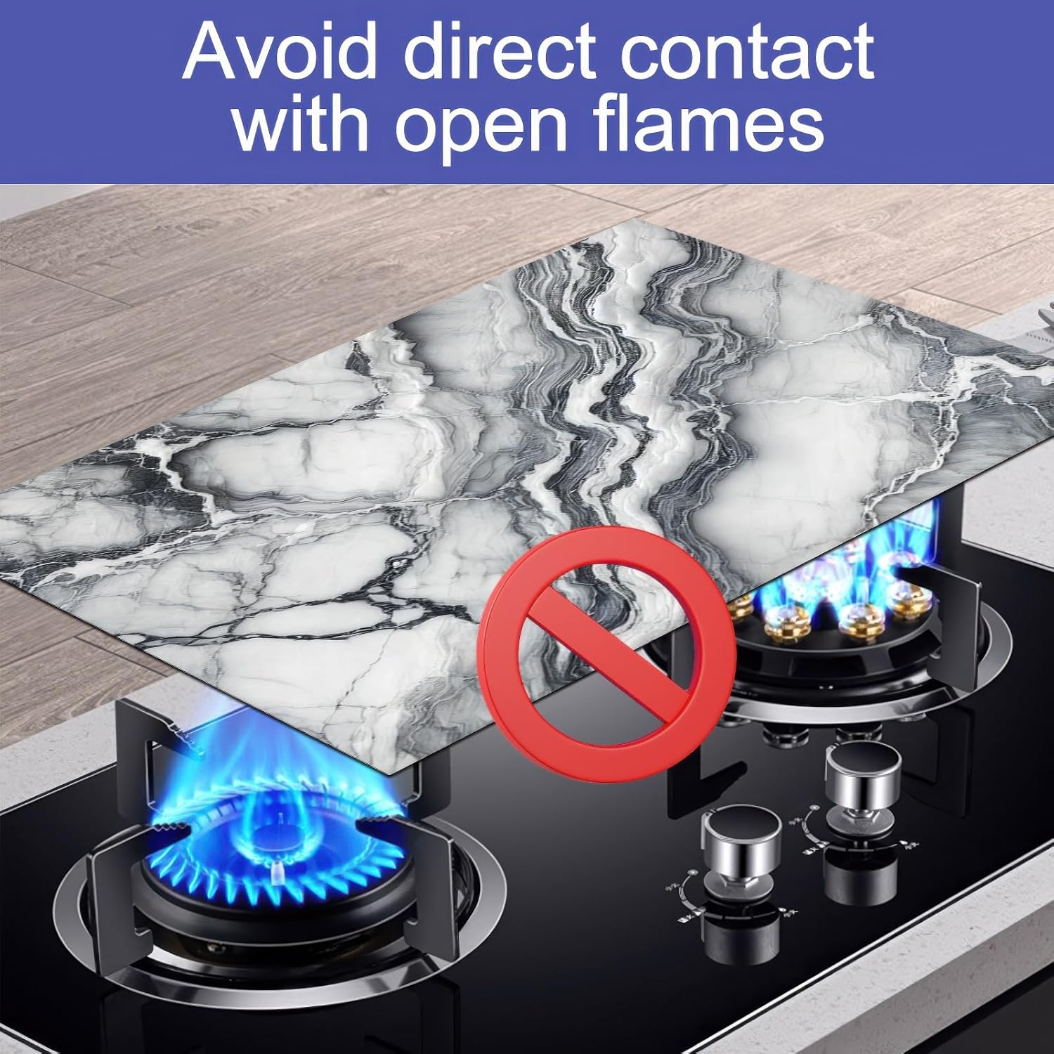 HOMETITUTE Marble Stove Top Cover for Electric 28x20 Inch Diatomite Kitchen Stovetop Cover Protector for Glass Electric Cooktop Countertop Heat Scratch Resistant Pad Modern Decor