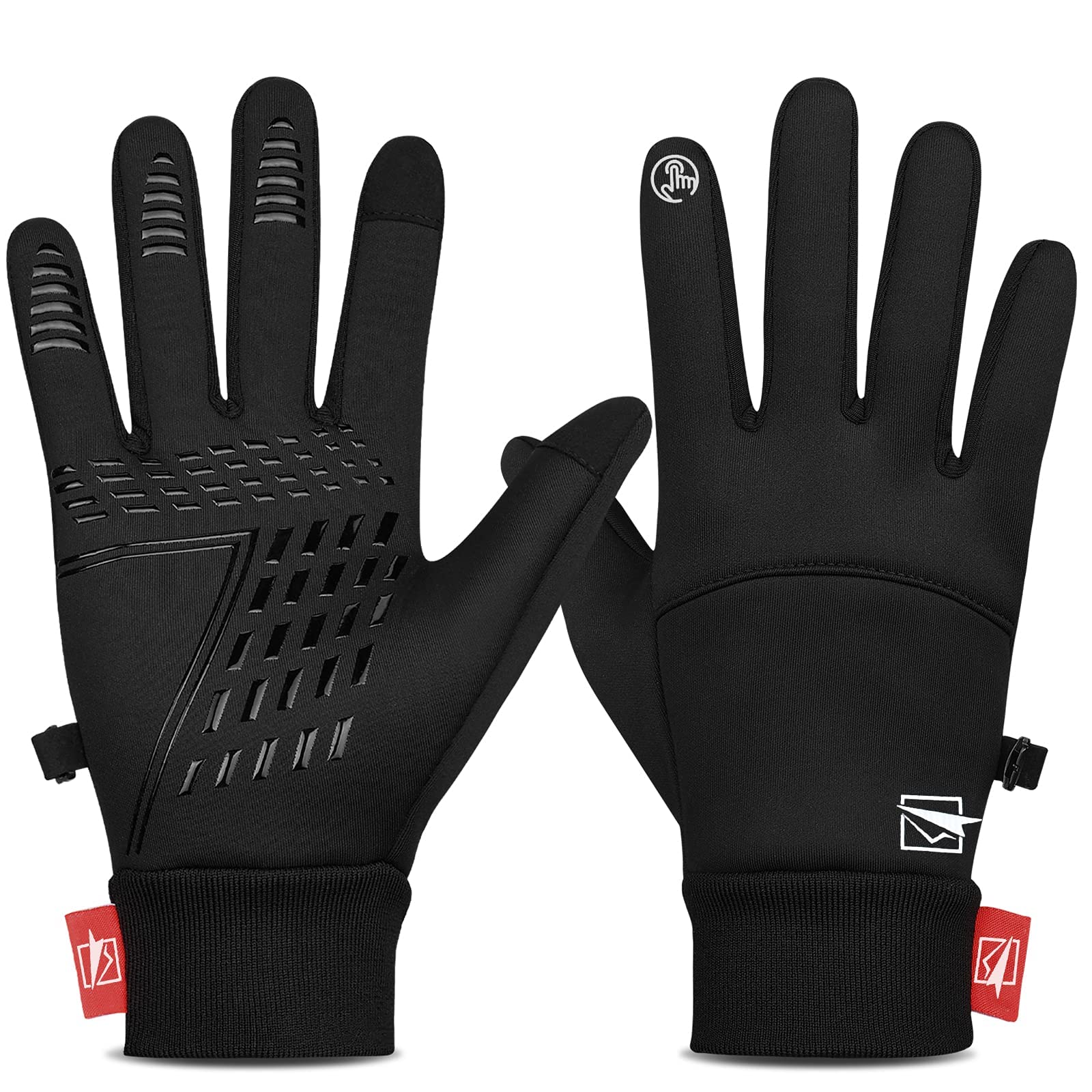 Warm Winter Gloves - Anti Slip Touchscreen, Windproof & Water Resistant Running & Cycling Gloves for Men & Women