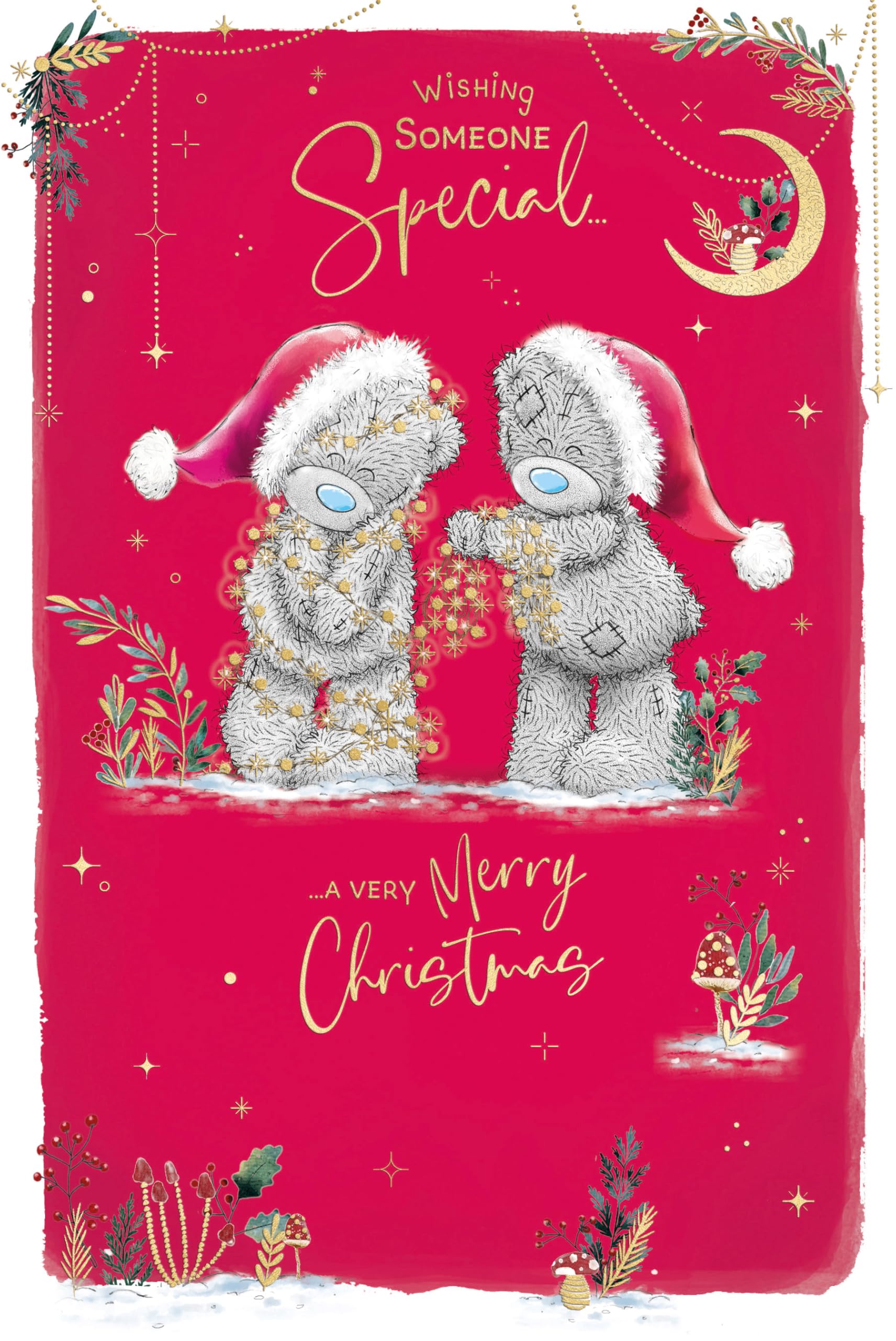 Me To You Tatty Teddy Christmas Card To Someone Special 6x9ins, Tatty Teddy Bears With Fairy Lights - Official Collection