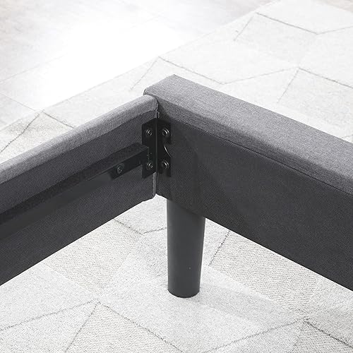 Miniatura 38 de Classic Brands Mornington - Base de cama y cabecera tapizadas Gris oscuro,Lino,Gris claro,Gris