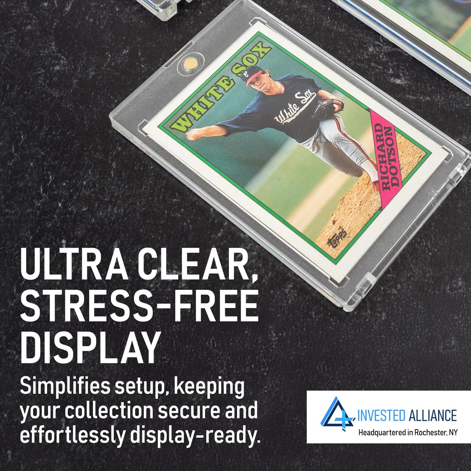 Premium 35PT - 360PT Magnetic Card Holder Case | Magnetic Trading Card Holder, Pro Sports, Football, Basketball, Baseball, MTG & TCG U-V Hard Protectors With Ultra Clear Design Display For Collectors.