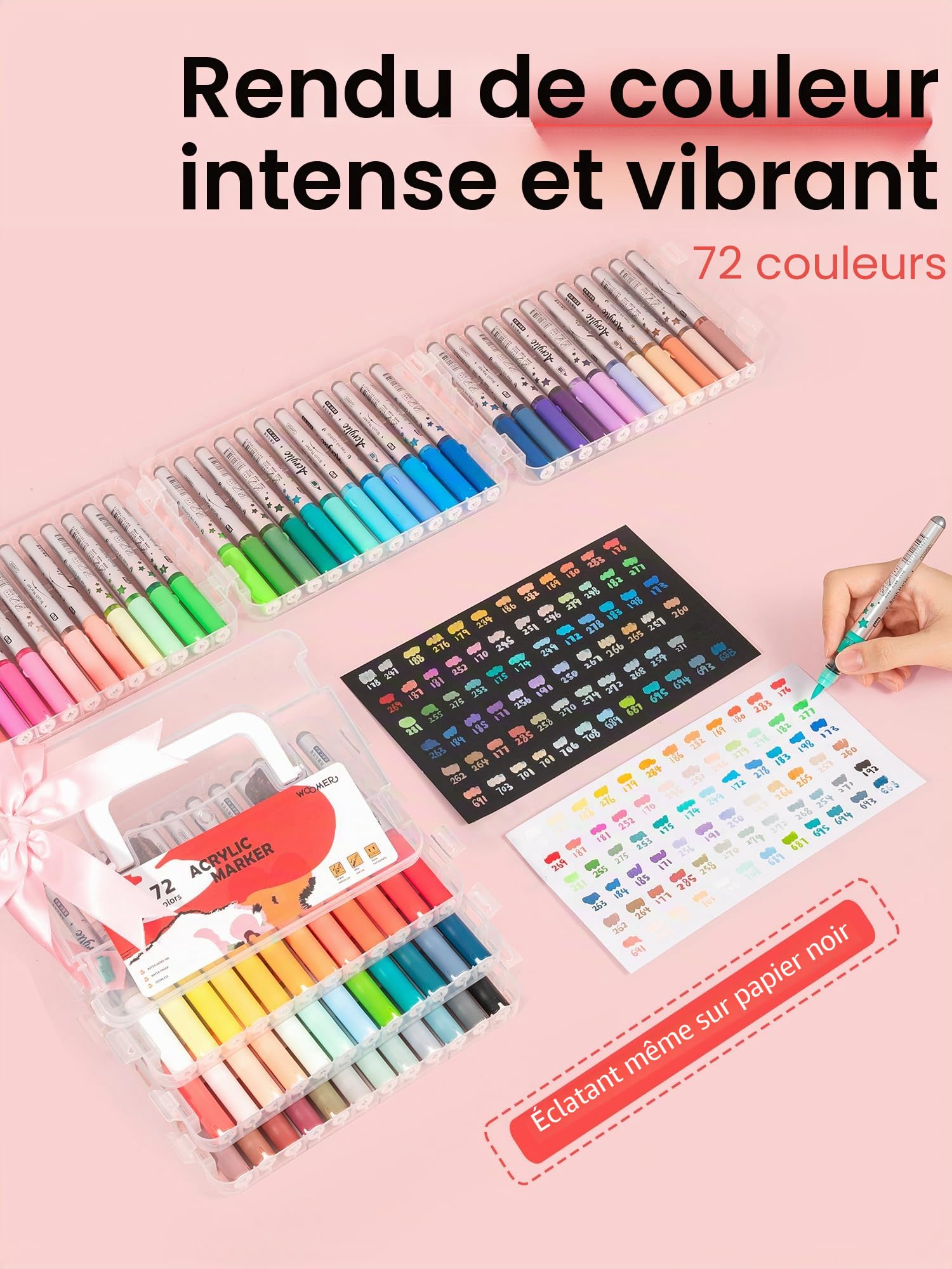 Woomer Marqueurs Acryliques 72 Couleurs