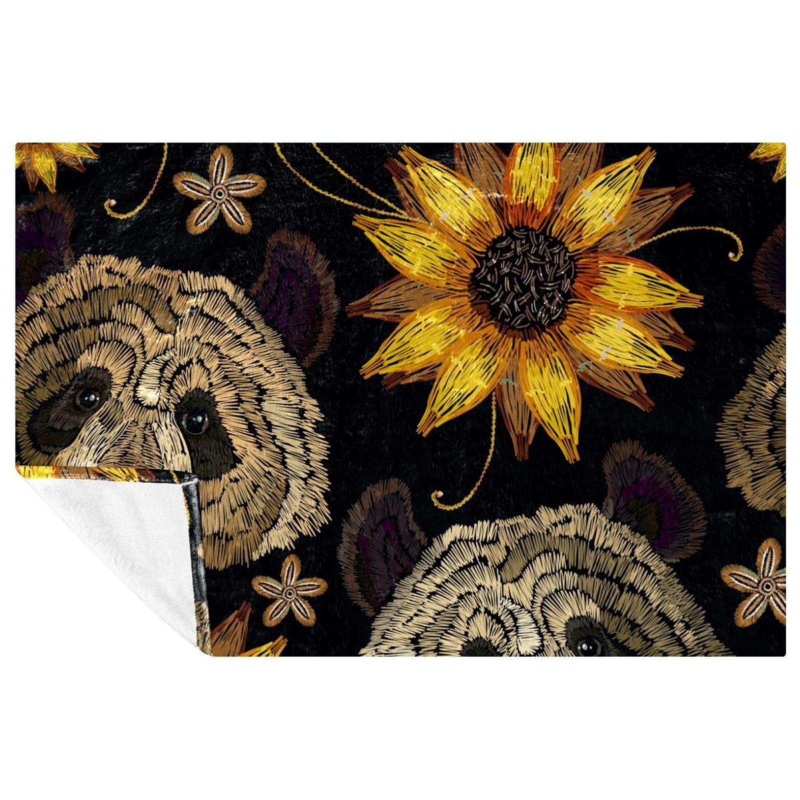 Couverture panda et tournesol douce et réconfortante pour des moments cocooning