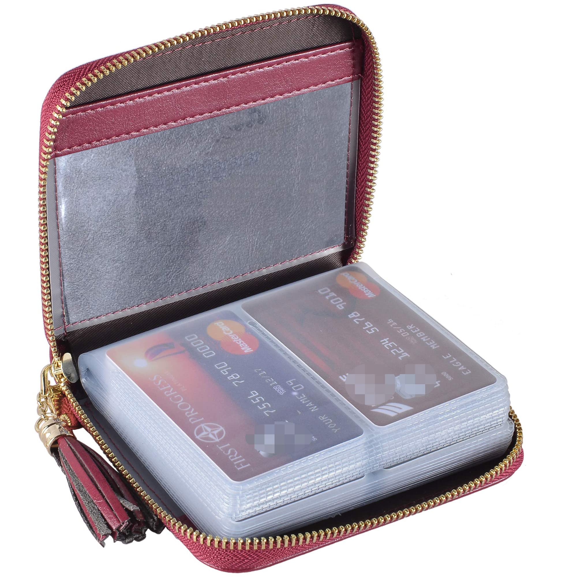 YUHAN PRETTY Womens Credit Card Holder Wallet RFID Leather Small ID Card Case