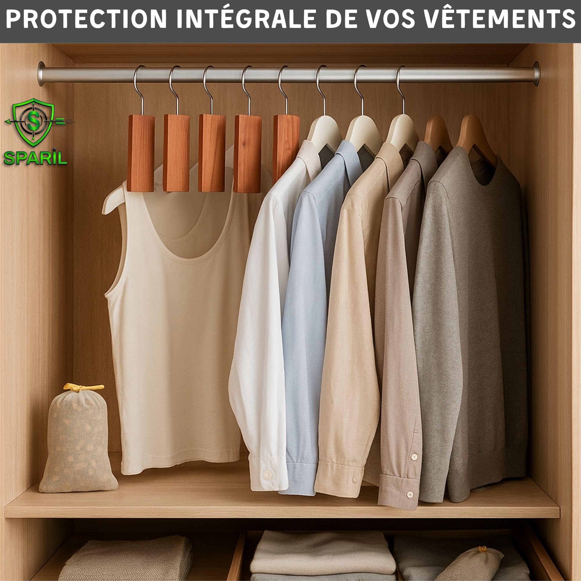 Anti Mites Textile Et Vêtements En Bois De Cedre | 17 pcs | Piège Antimites Naturel Bio Parfumé Contre La Mite Pour Protéger vos habits Dans Votre Armoire, Placard, Penderie | Protection Efficace