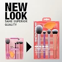 Vista 9 de Real Techniques Juego de 5 Piezas Everyday Essentials de Brochas de Maquillaje, Incluye 4 Brochas y Esponja de Maquillaje, Para Base, Rubor
