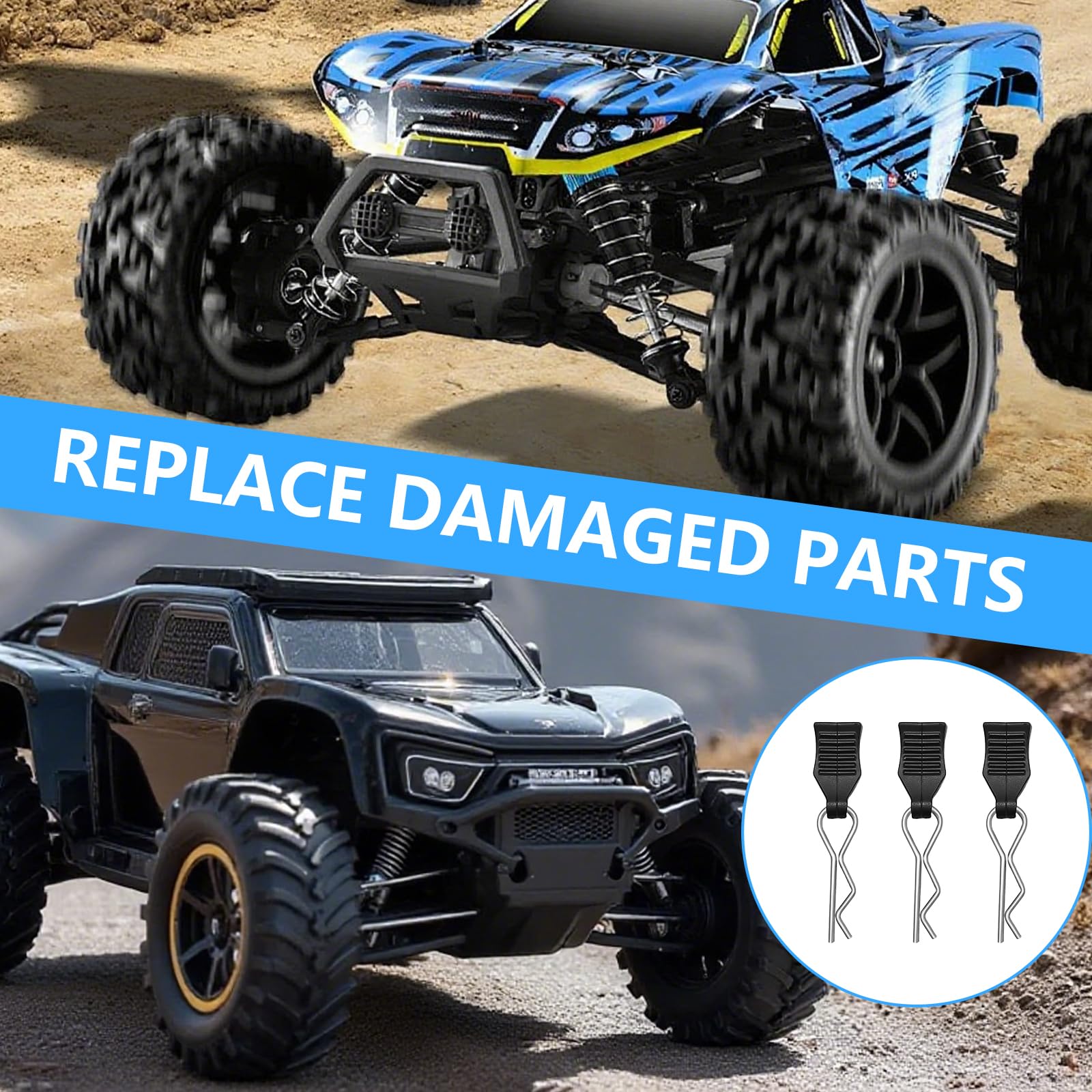 Dioche clips de carrosserie pour voiture RC 1/18 RC Body Clips Stable