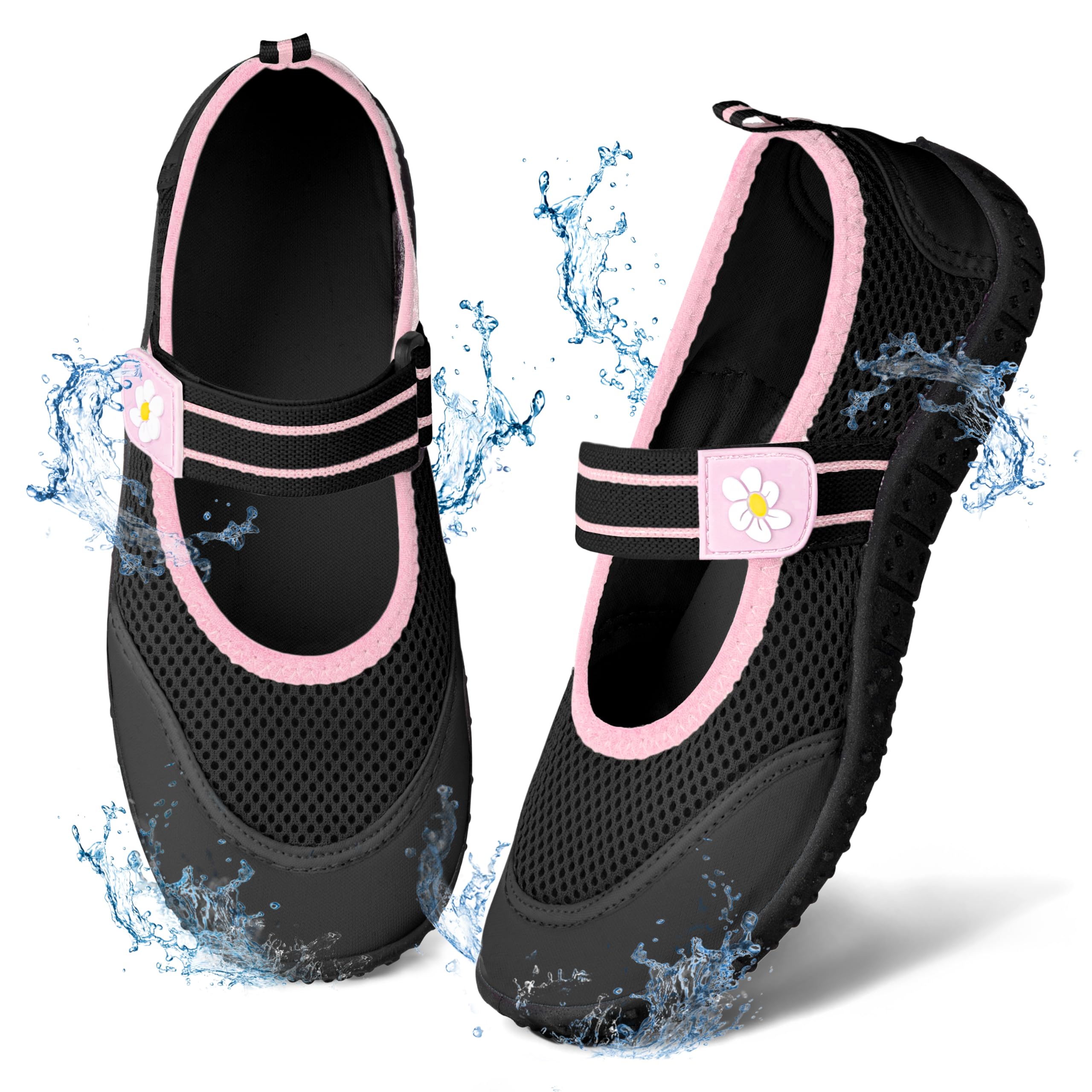 BERGMAN KELLY Zapatos de Agua para niños pequeños, Varios tamaños - Calcetines de Agua para niñas - Adorables Zapatos de Playa para niñas - Colección MJ