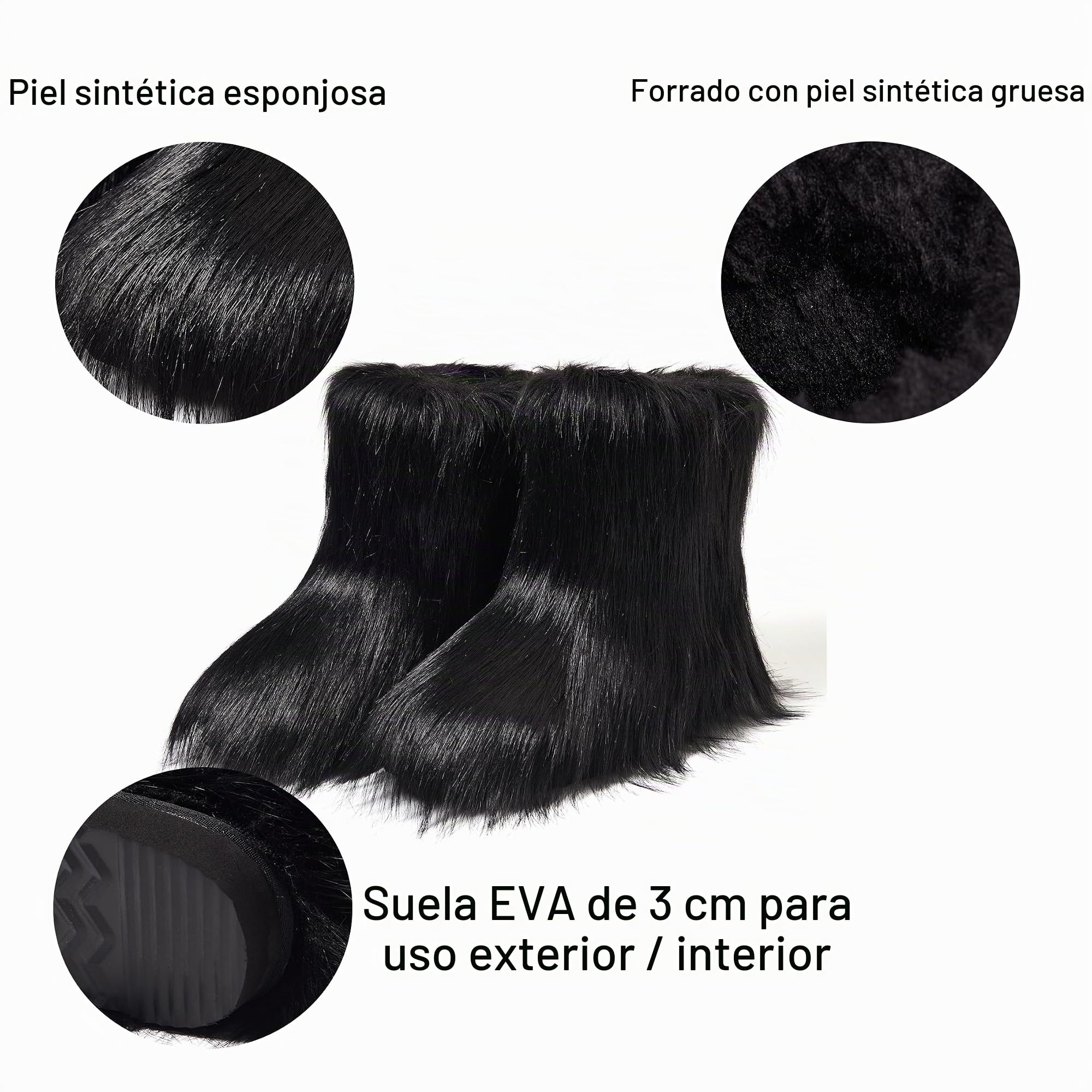 Shenduo Mujer Piel Sintética Botas Media Caña | Moda Forradas de Piel Sintética Cálido, Material Piel Sintética
