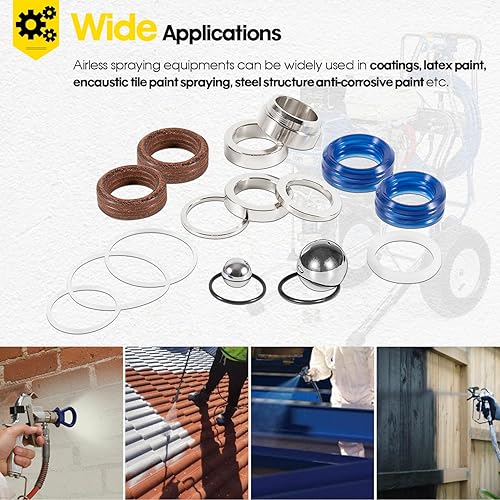 Miniatura 6 de 249123 Kit de reparación de bomba de bomba de jeringa sin aire, accesorios de bomba de jeringa sin aire, kit de reparación para pulverizador de