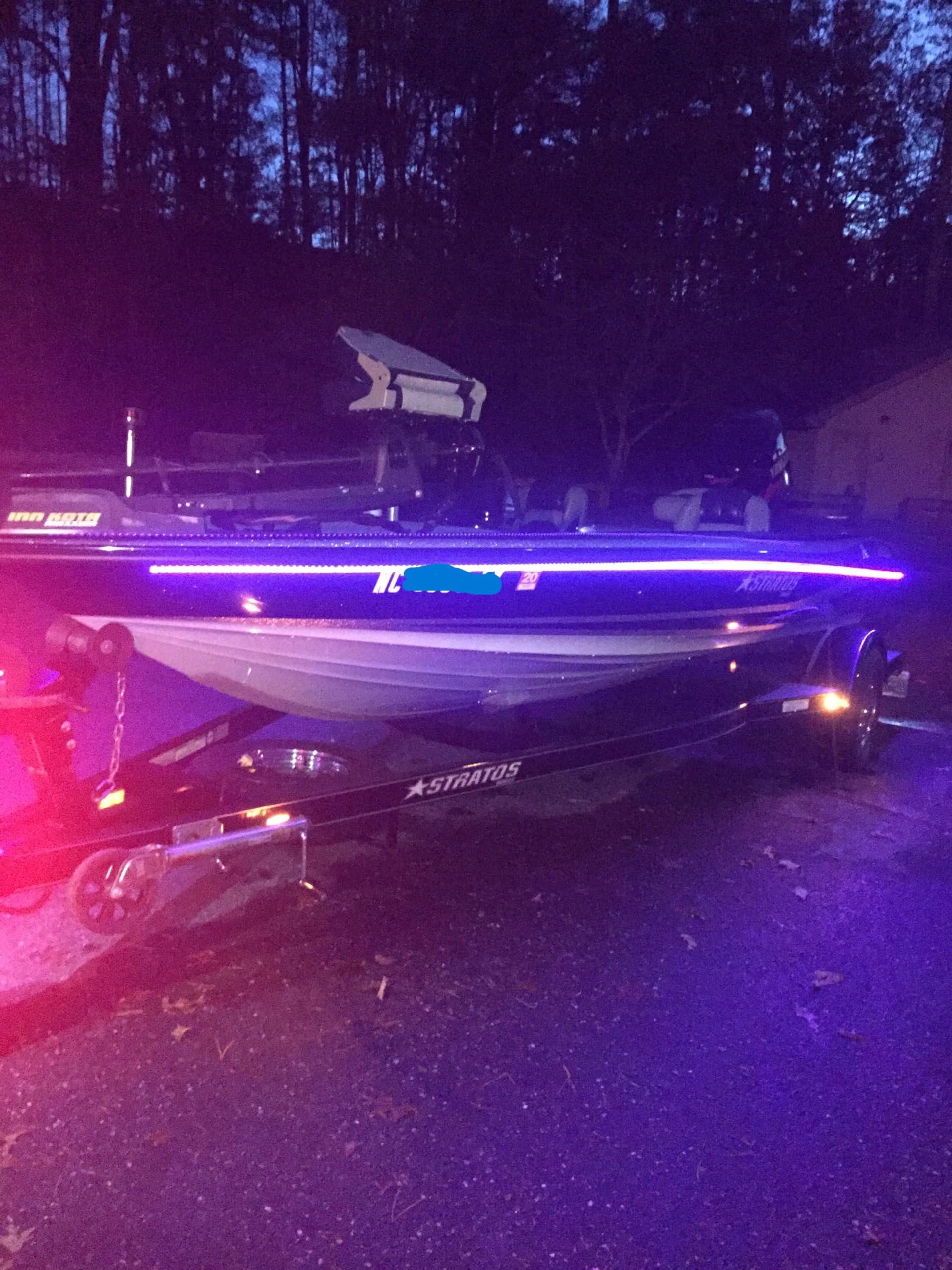 LED Black Light Night Fishing LED Strip UV Ultraviolet boat bass fishing 12v dc Priority shipping pontoon kayak john boat florescent line glow (20ft)