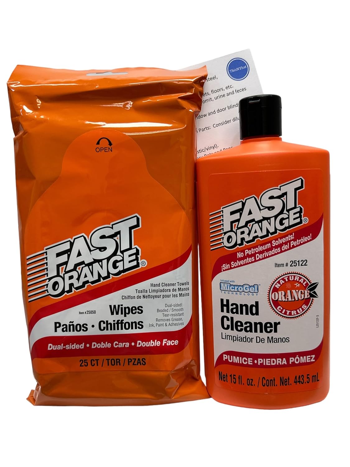 Fast Orange Hand Cleaner Garage Shop Soap Bundle (1) 25ct