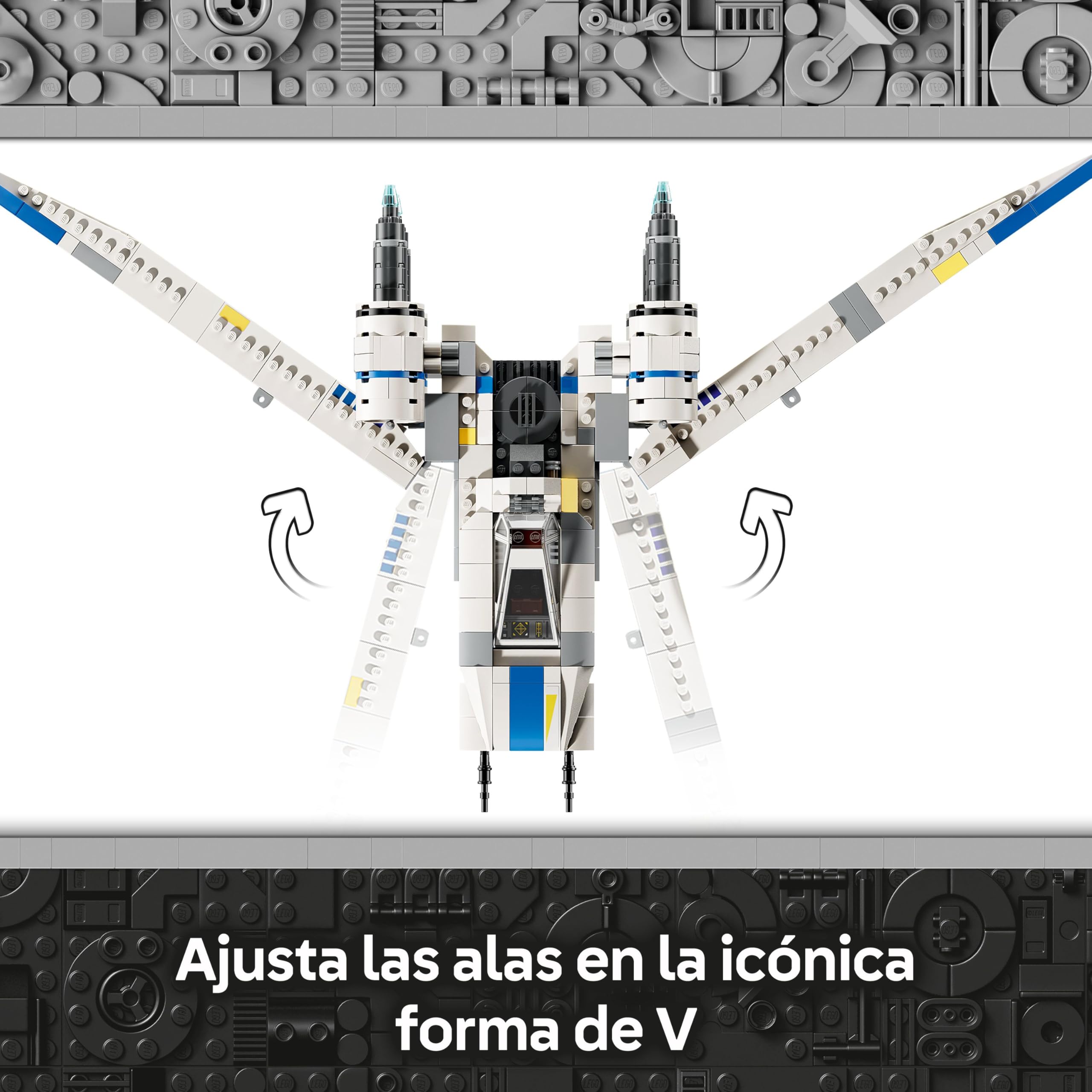 LEGO Star Wars 75399 Caza Estelar Rebelde ala-U - Maqueta de Nave de Juguete con ala Móvil, 3 Minifiguras (Inc. Cassian Andor) y Figura de Droide K-2SO - Regalo para Niños de 8+ Años y Fans de Andor