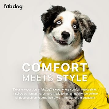 fabdog Packable Dog Raincoat Red (Large)