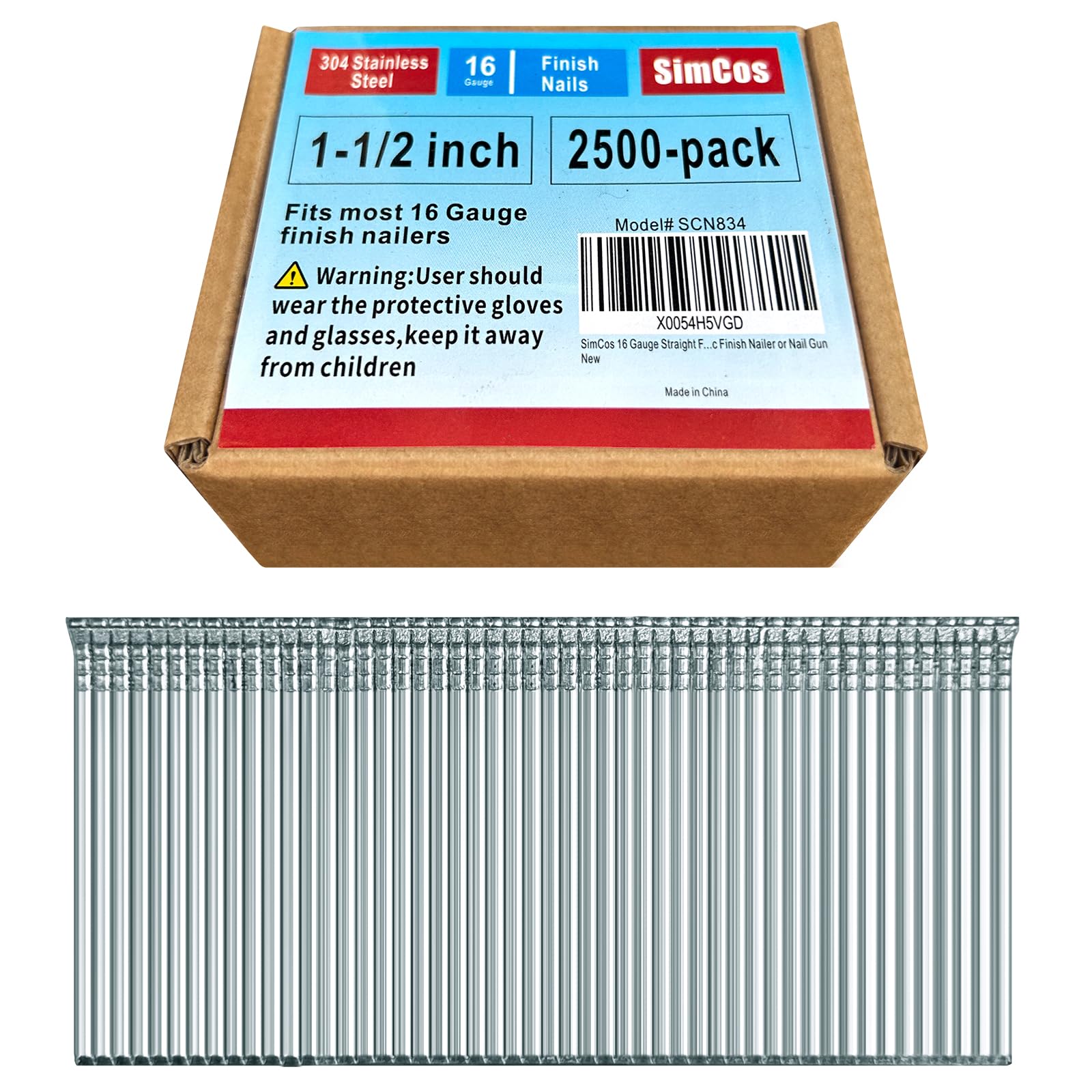Stainless Steel Finish Nails - 1000 Pack -17