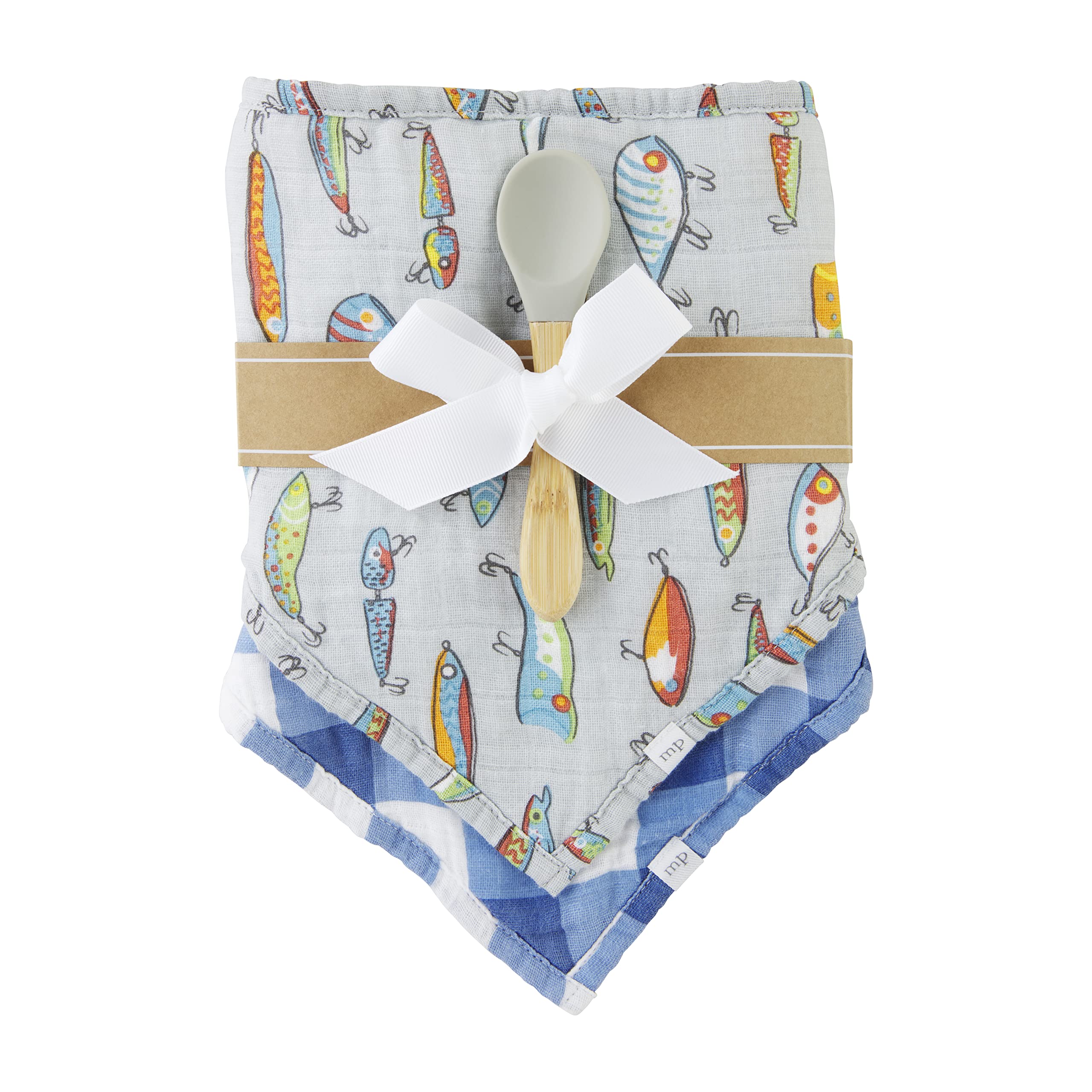 Mud Pie baby-boys Bib & Spoon Set