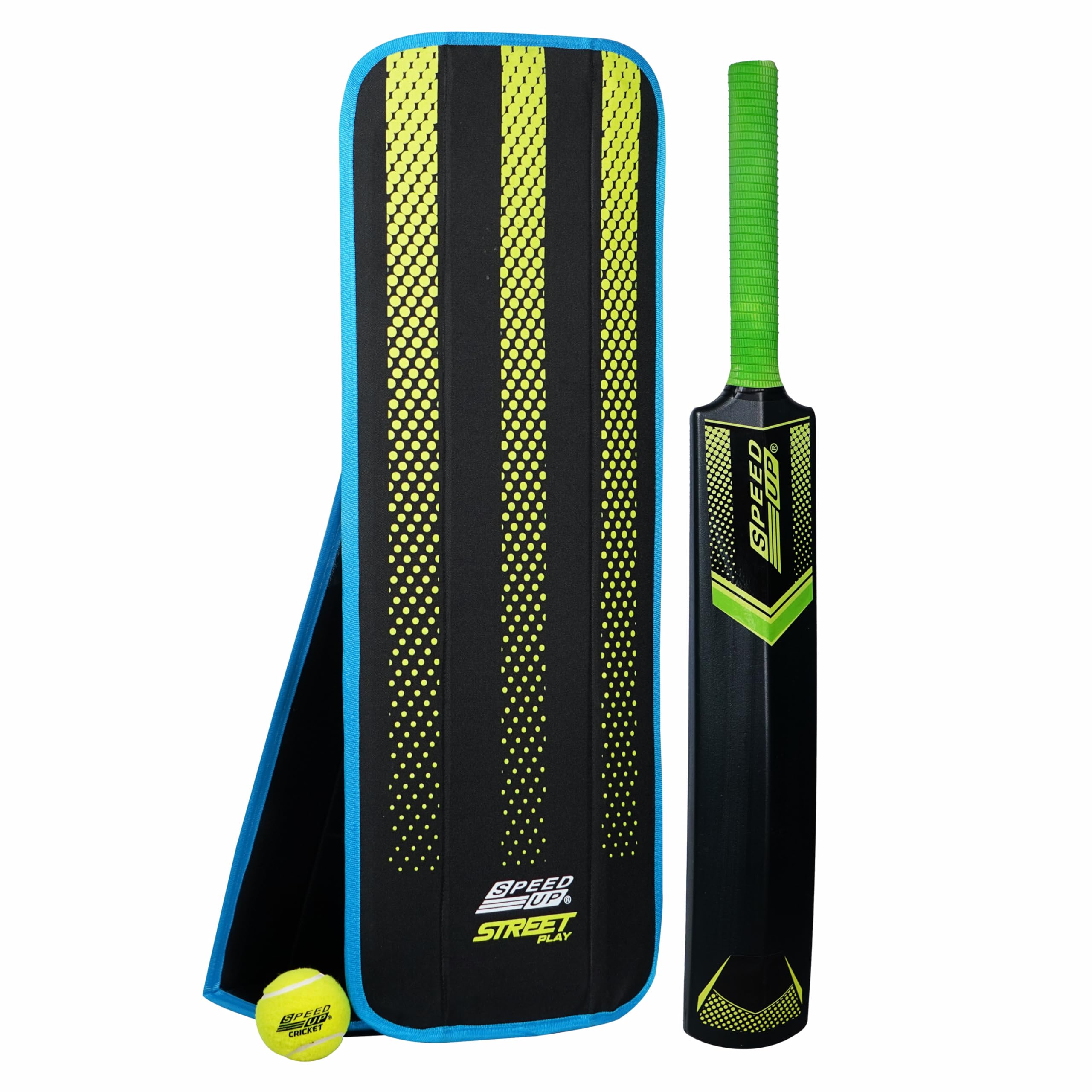 SPEED UP Street Play All-in-One Cricket Set, Size 3 Bat, Tennis Ball, Convertible Stumps Bag with Adjustable Shoulder Strap-image-8