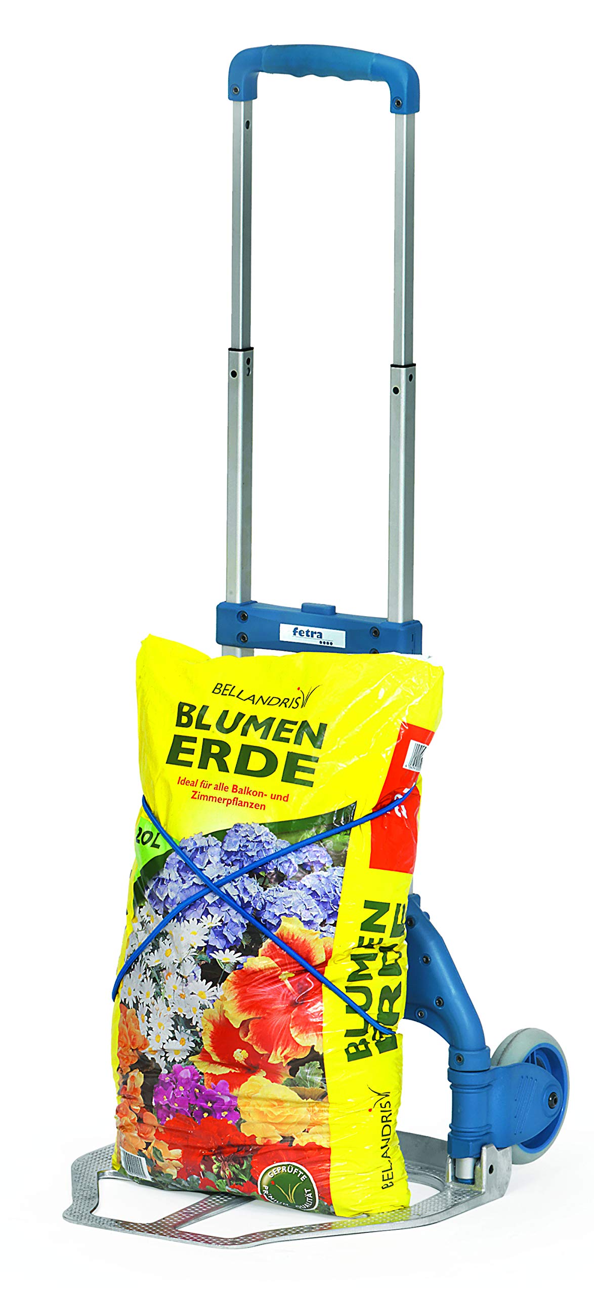 Sackkarre falt- & klappbar | tragbare Transporthilfe - Eigengewicht nur 3,2 kg | Traglast: 50 kg - Fasskarre aus Aluminium