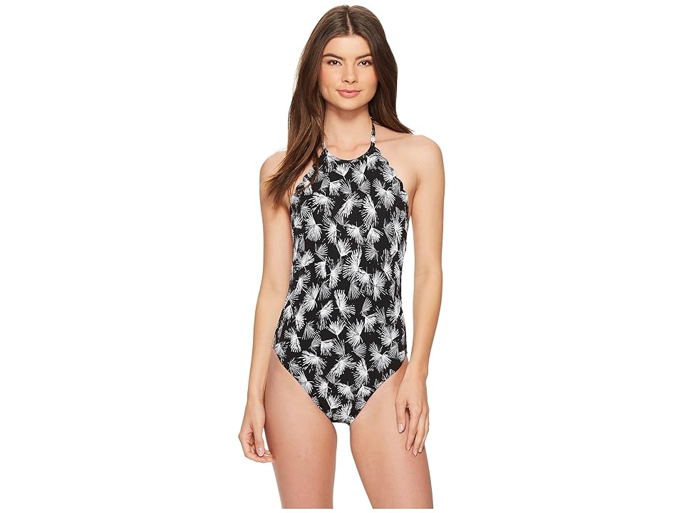 

La Blanca Petal Pusher High-Neck Mio (Black/White) Women's Swimsuits One Piece