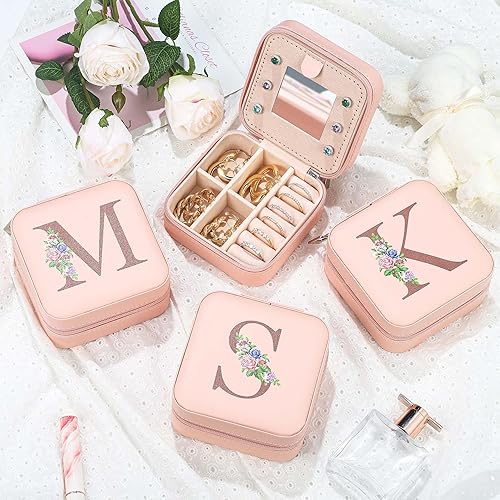 Miniatura 2 de Yesteel Joyero pequeño organizador de joyas para viajes, regalos de dama de honor, regalos de propuesta de dama de honor, regalos de boda, regalo de