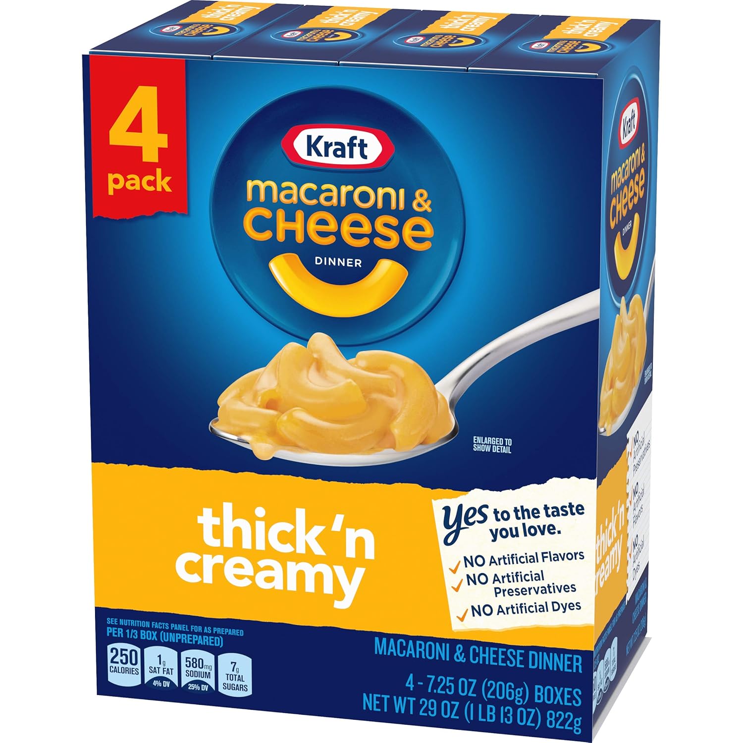 Kraft Thick n' Creamy Macaroni and Cheese Dinners, 7.25 Oz, 24 Count, Pack of 6
