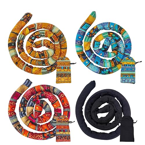 Puniae 4 lazos para el cabello con cierre en espiral, accesorios para rastas para el cabello, banda flexible para cabello Loc, accesorios para cola