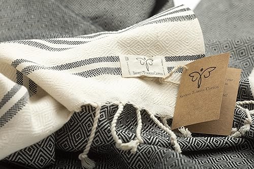 Miniatura 3 de SMYRNA TURKISH COTTON - Toalla de playa turca original de la serie Mediterranean  100% algodón, prelavada, 37 x 71 pulgadas  Toalla de baño