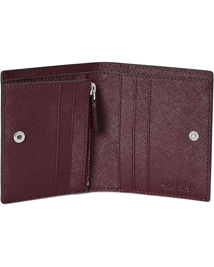 Lauren Ralph Lauren Crosshatch Leather Compact Wallet