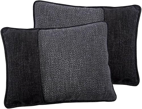 Miniatura 5 de HiEnd Accents Hamilton - Juego de funda de edredón de 3 piezas, juego de cama de tweed blanco y negro, tamaño súper King, juego de ropa de cama de