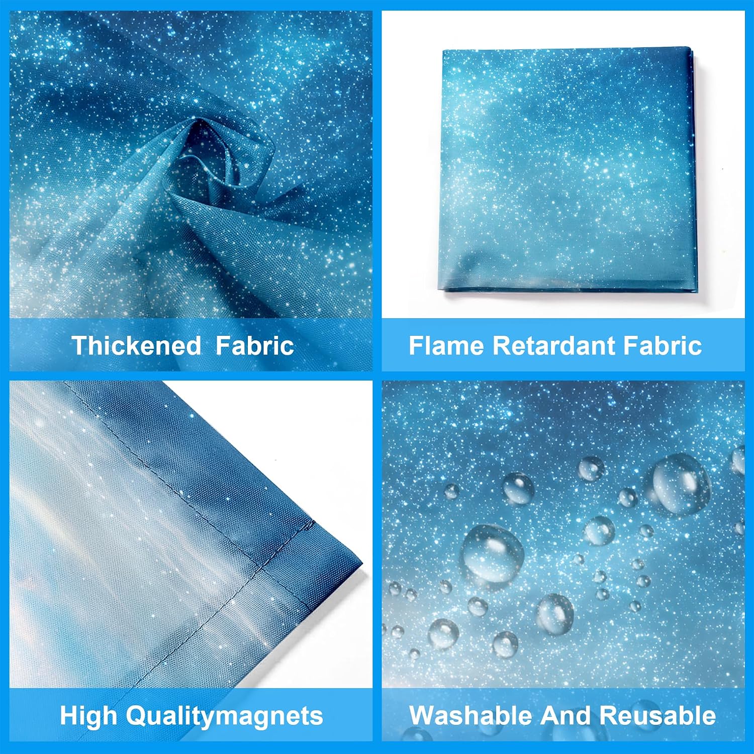 2 Pack Fluorescent Light Covers- 4 x 2 Feet Magnetic Ceiling Light Cover Room Supplies (Blue Sky)