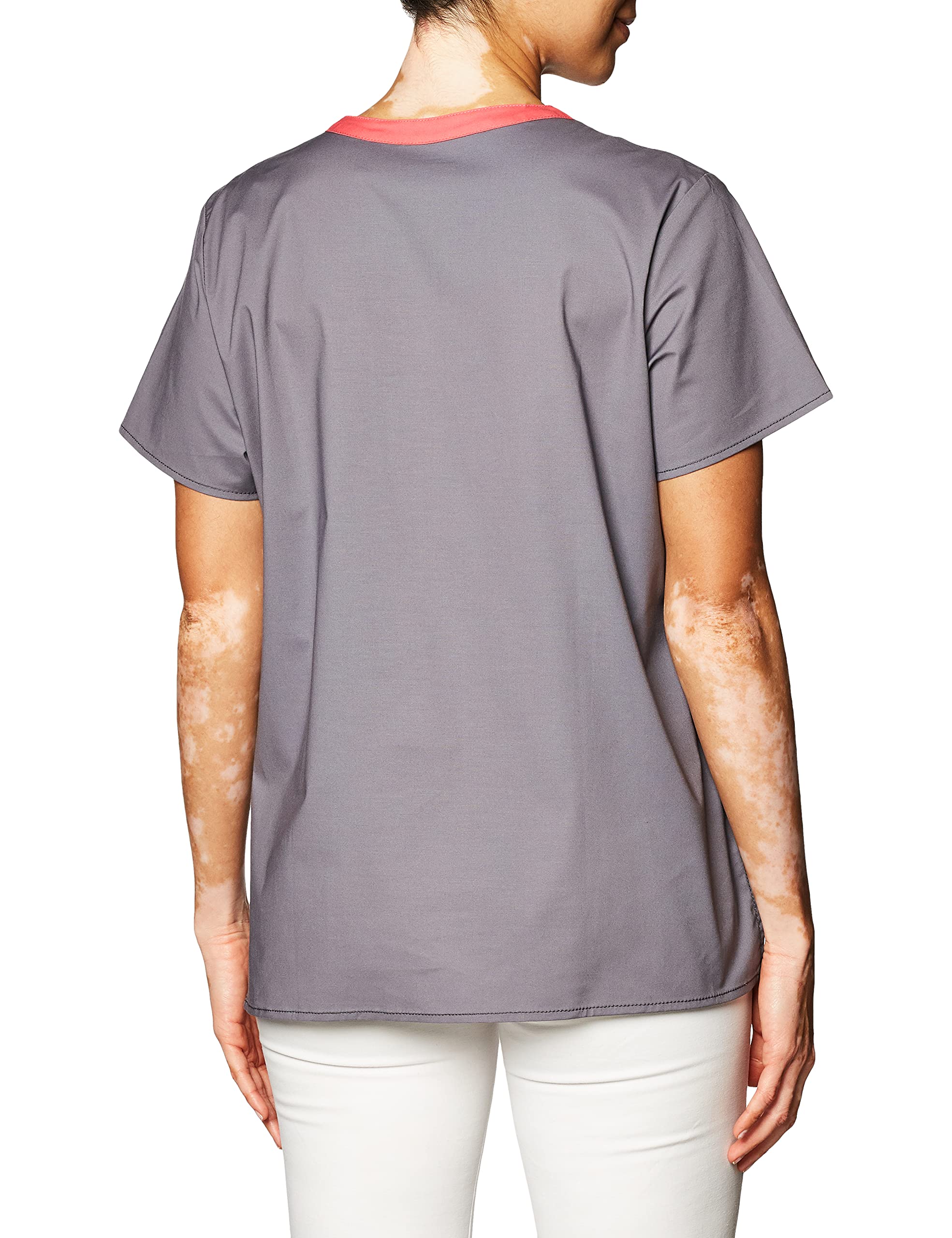 WonderWink Women's Wonderflex Verity Scrub Top, Pewter, Medium