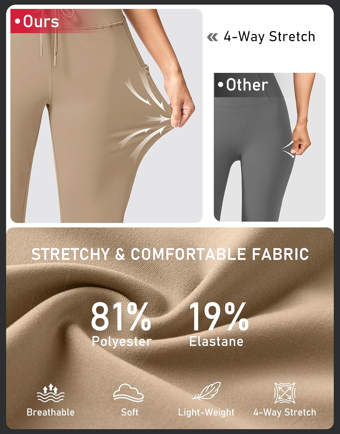 G Gradual Yoga Capri Pants for Women with Pockets High Waist Capris Leggings Tummy Control Straight Workout Summer Crop Pants - Image 7