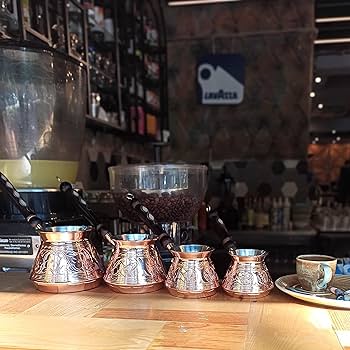 トルコ銅チャイポットオブジェー トルココーヒーポット（ジェズヴェ）（6人用360mL）【品質保証書