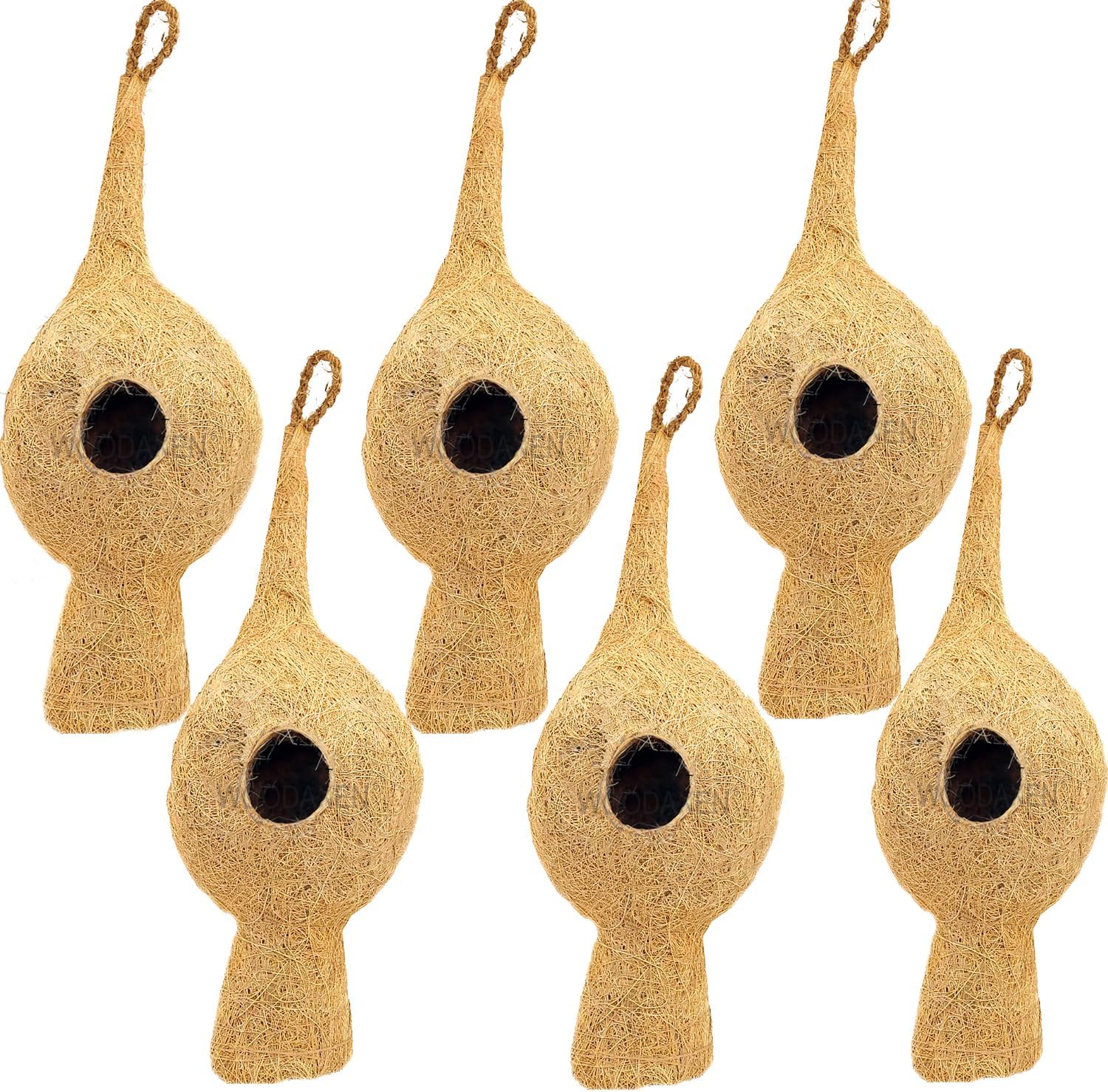 LIVEONCE DUKAN Bird NEST USE with Hanging Hooks U CAN Place Anywhere Pack of 6 Bird House