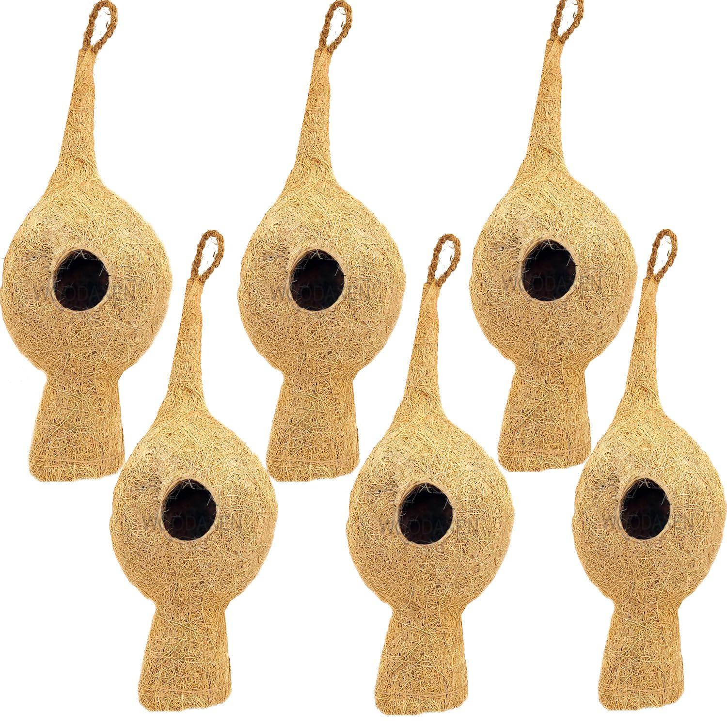 LIVEONCE DUKAN Bird NEST USE with Hanging Hooks U CAN Place Anywhere Pack of 6 Bird House