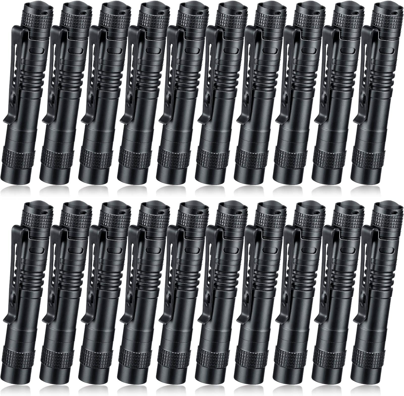 Tileon Pen Flashlight,10PCS Led Pen Light Flashlights with Clip,500 Lumen Mini Flashlight